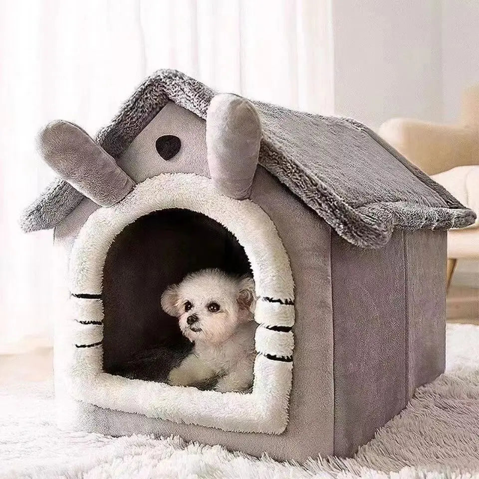 🐾 Ganzjahres Hundehütte & Katzenhaus – gemütlich, waschbar & stilvoll