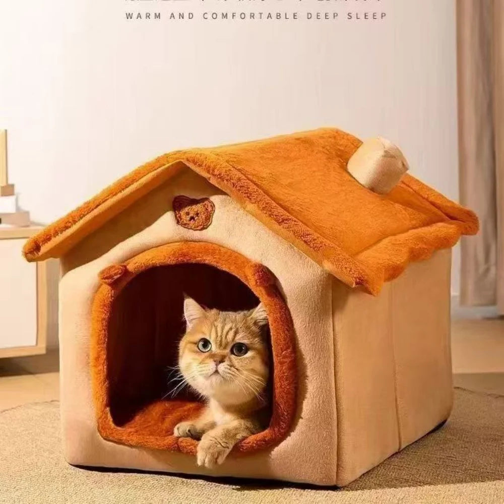 🐾 Ganzjahres Hundehütte & Katzenhaus – gemütlich, waschbar & stilvoll