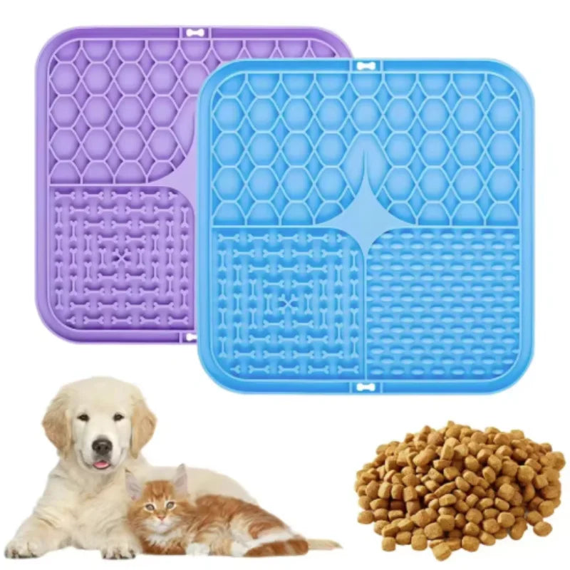 Silikon Schleckmatte für Hunde – Slow-Feeding Napf & Trainingshilfe