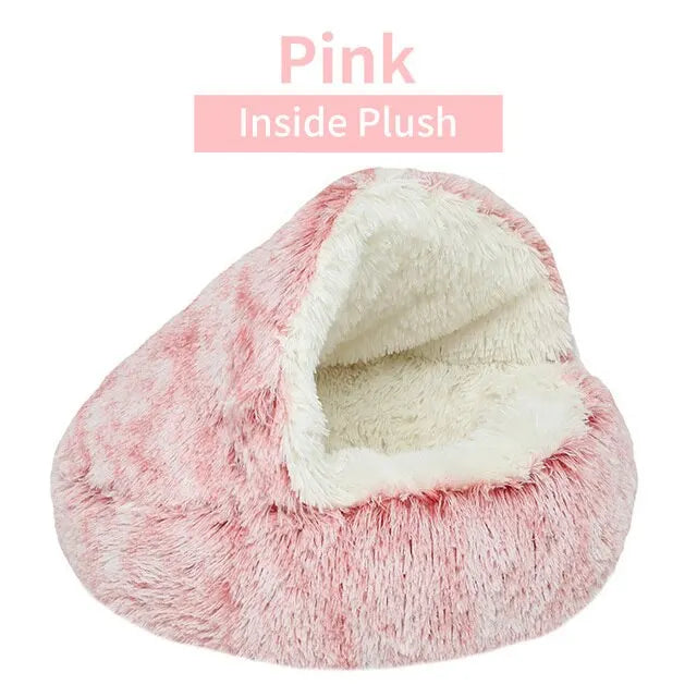 🐾 2-in-1 Plüsch Haustierbett für Hunde & Katzen – Warm, Weich & Waschbar