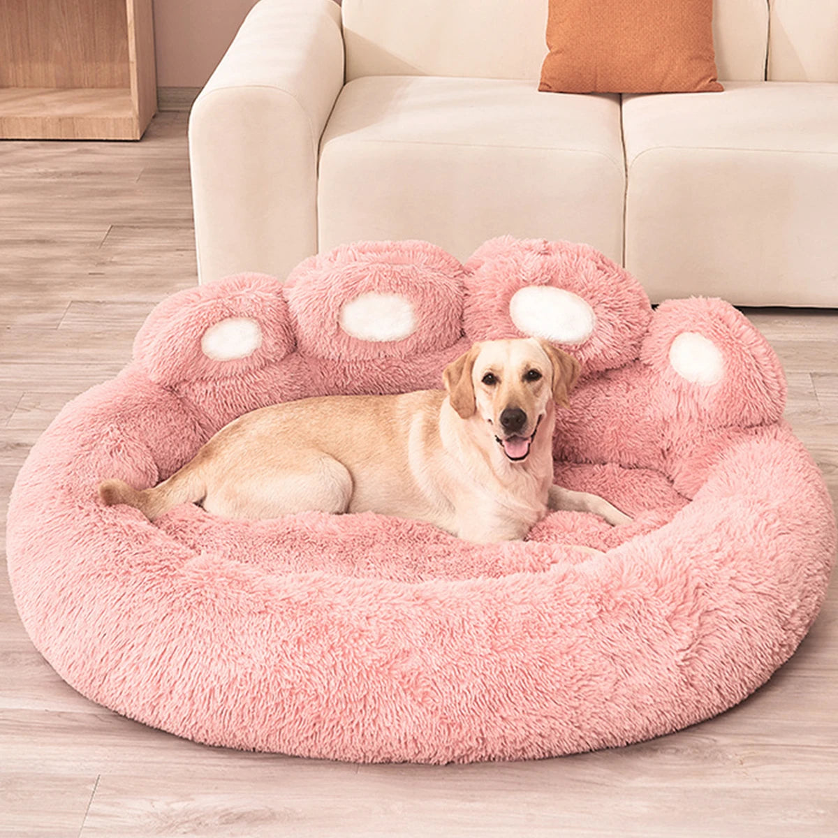 Fluffiges Plüsch-Hundebett – Sofa, Körbchen & Kissen für Hunde und Katzen