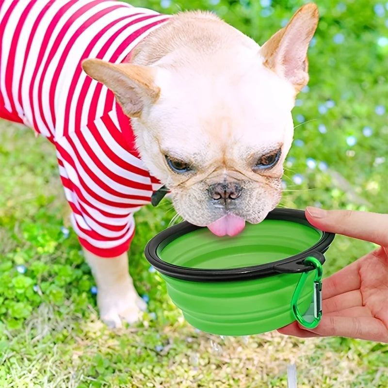 Faltbare Silikon-Reiseschale für Hunde & Katzen – Tragbare Futter- & Wasserschale