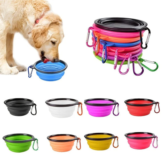Faltbare Silikon-Reiseschale für Hunde & Katzen – Tragbare Futter- & Wasserschale